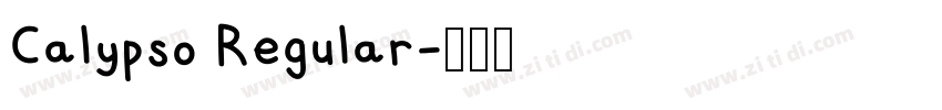 Calypso Regular字体转换